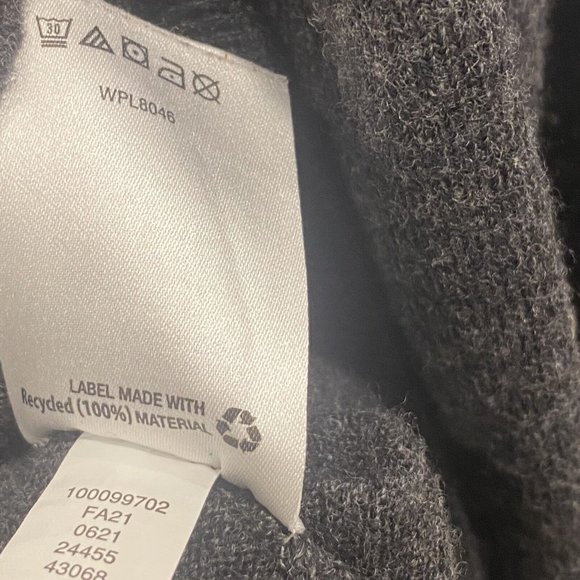 CLUB ROOM Men's Sweater GRAY 1/4 Zip Merino Wool Pullover Long Sleeve Size XL - Picture 6 of 6